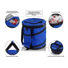 lightweight cylinder collapsible cooler bag Camping Cooler Picnic Carry Insulated Bag