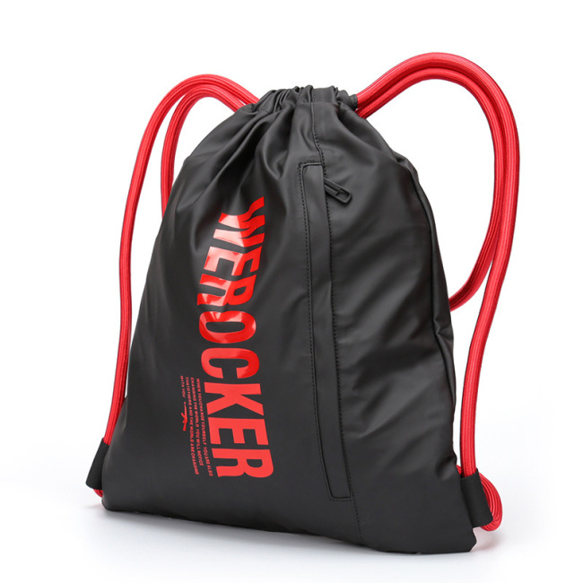factory Customized waterproof high quality sport drawstring backpack bag with locking toggle