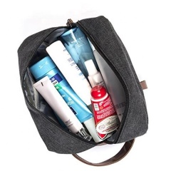 Nylon and Pu Leather travel toiletry bag cosmetic bag for men and women