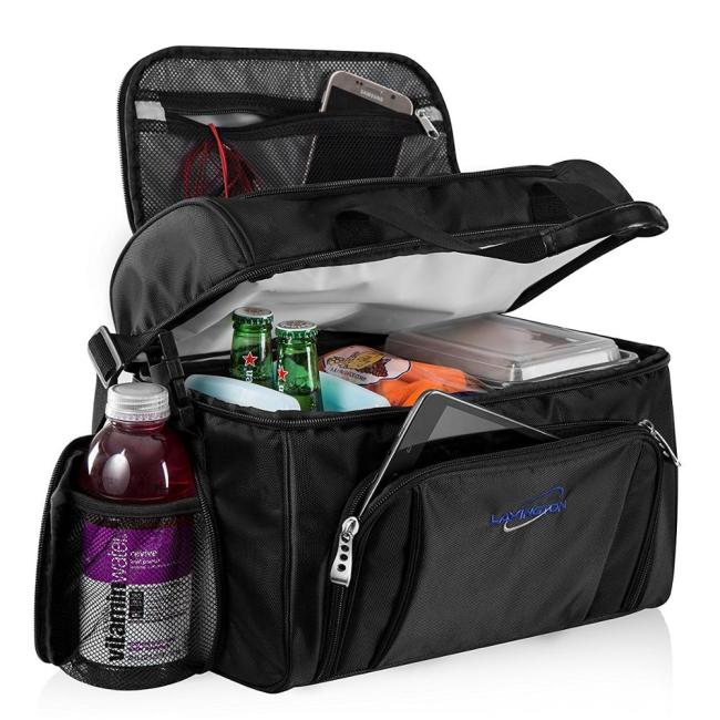 high capacity quality thermal insulated double layer picnic cooler bag for camping travel