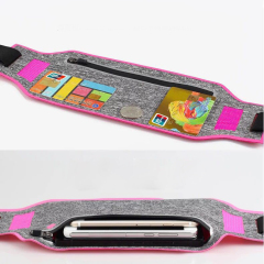Custom Logo Colorful Shockproof Cheap Outdoor Sport elastic Running Belt Waist Bag for mobile treadmill running belt