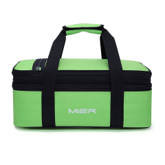 Insulated food delivery expandable cooler bag for picnic lunch beach