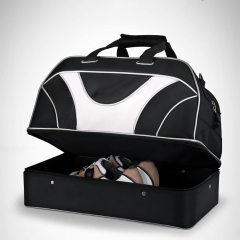 waterproof large capacity double layer football soccer training bag with detachable Shoes Compartment for Women and Men