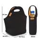 custom Soft Material High Quality Insulated neoprene lunch tote cooler bag for lunch box bottle carrier