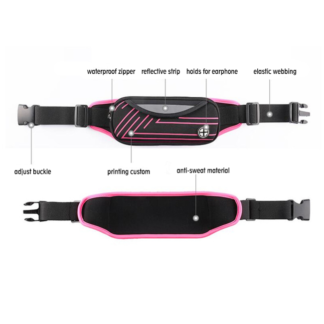 custom neoprene outdoor sports waterproof fanny pack running jogging waist bag waterproof phone waist belt pack
