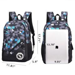 Minimalist Designer Laptop USB Charging sport backpack sublimated
