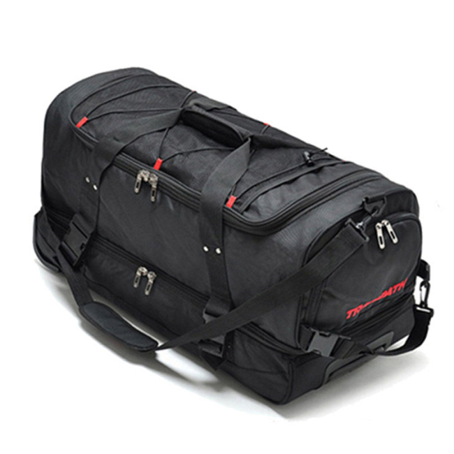 Newest Travel Duffel Trolley Sport Bag Lining Large Wheel, Travel Bag With Wheel For Woman