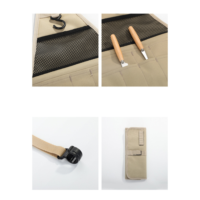 Factory Custom Portable Tableware Storage Bag for Fishing Camp kitchen Cooking Utensil Set Travel Hanging Bag Storage Organizer