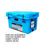 45L Large Fishing Storage Cooler Box Outdoor Plastic Utility Dry Container Ice Box