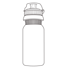 550ml LDPE water bottle with PP dust cap
