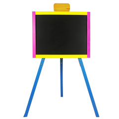 Tablero de dibujo XL10135 para niños Tablero de pintura Juguetes de madera de pie con un caballete de pizarra de madera de diseño