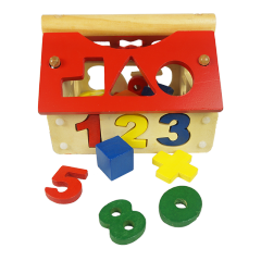 Holzklötze Multifunktionale Hausbaukasten Anzahl Form Sinn Intellektuelles Spielzeug für Kinder