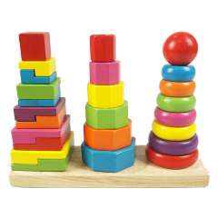 Самые продаваемые деревянные башни в форме Chriden Симпатичные деревянные штабелеукладчики в форме игрушки в форме башни