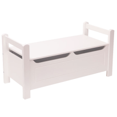 Lit blanc de maison de poupée en bois simple de meubles de chambre à coucher pour filles et garçons