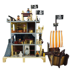 Kinder mögen Piraten-Reihen-hölzernes Puppenhaus-Spielzeug