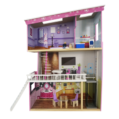Nuevo estilo de tres capas de casa de muñecas de madera