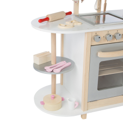 Los juguetes educativos juegan el sistema determinado de madera del juego de la cocina para los niños