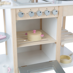 Los juguetes educativos juegan el sistema determinado de madera del juego de la cocina para los niños