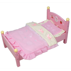 Los más nuevos muebles de jardín de infantes de madera Doll′s Bed Kids Toy Juguetes educativos de bricolaje