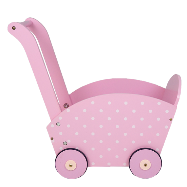 XL10219 Деревянные детские игрушки Розовая тележка для покупок