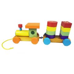 XL10127 Mini juguete educativo para niños Tren de juguete de madera Tren de empuje Bloques de construcción de juguete Juegos de trenes Juguetes
