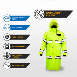 Waterproof Trench Coat Womens Men Rain Coat Long Hooded Raincoat