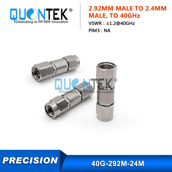 Precision adapter,2.92mm Female to 2.4mm male,40GHz Precision adapter,2.92mm Female to 2.4mm male,40GHz