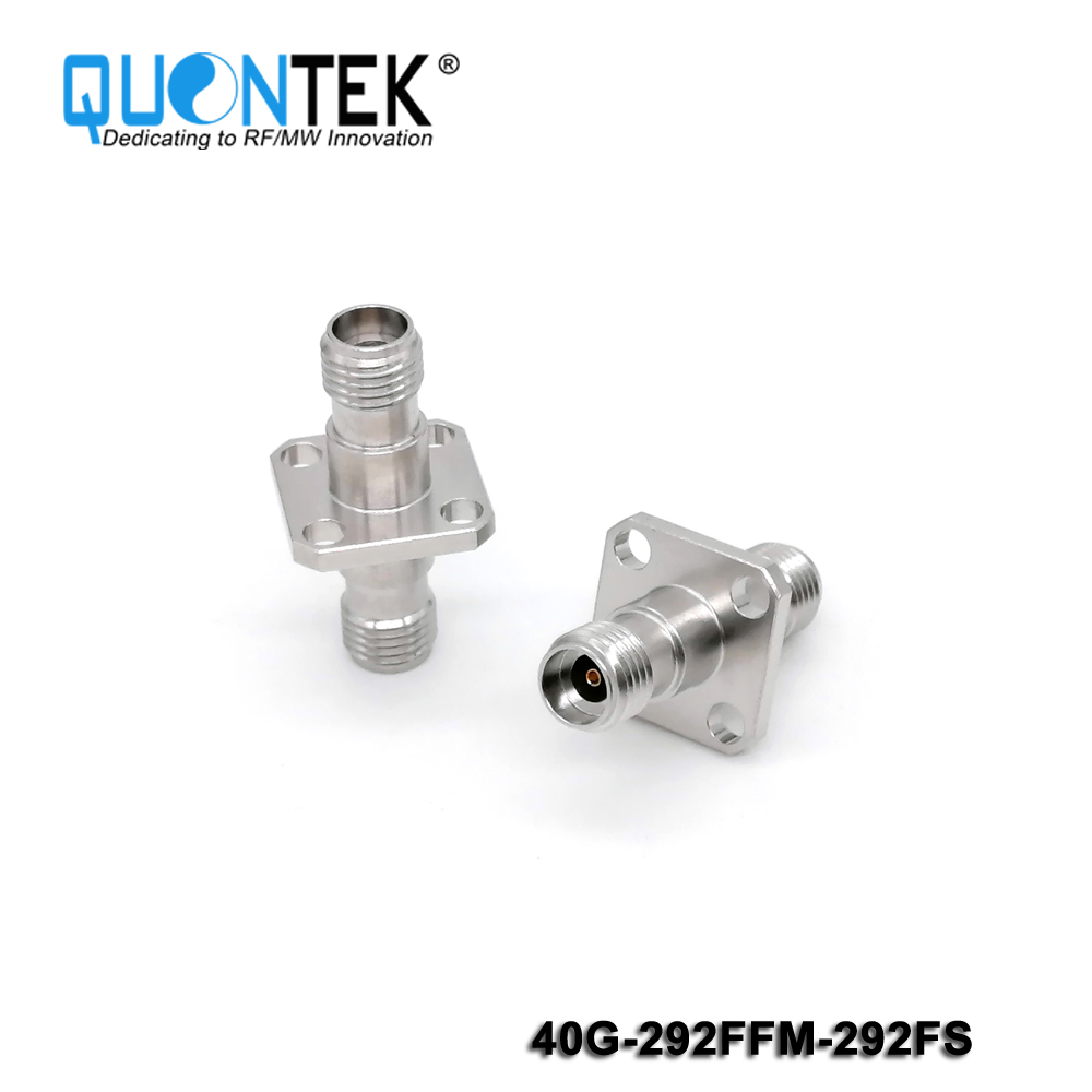 Precision adapter,2.92mm female to 2.92m female,Flange mounted,40GHz