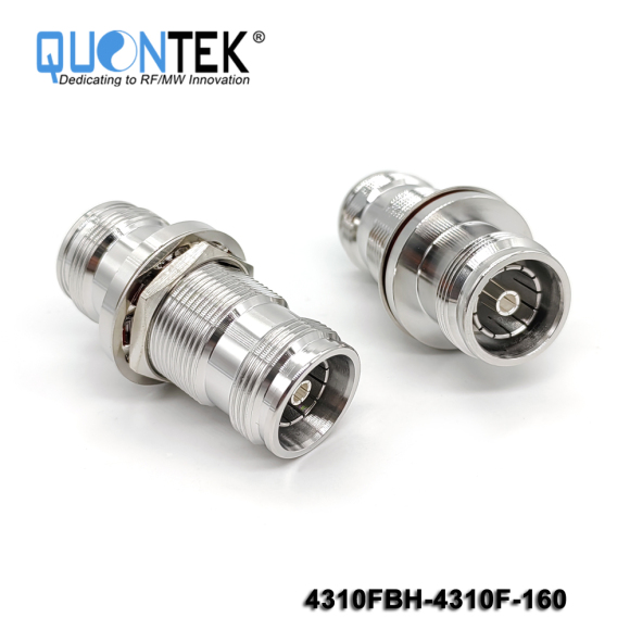 Low PIM adapter,4.3-10 female to 4.3-10 female,Bulkhead mounted