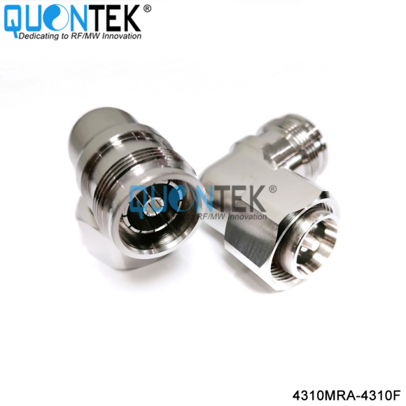 Low PIM Adapter,4.3-10 male R/A to 4.3-10 female