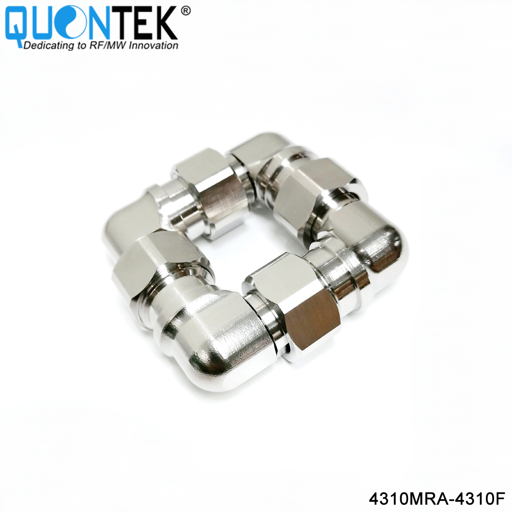 Low PIM Adapter,4.3-10 male RA to 4.3-10 female
