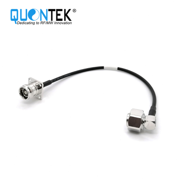 4.3-10 R/A Male to 4.3-10 Female flange mounted with SPUMA195FR cable,L=320mm