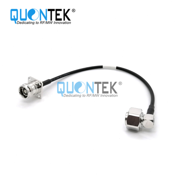 4.3-10 R/A Male to 4.3-10 Female flange mounted with SPUMA195FR cable,L=320mm