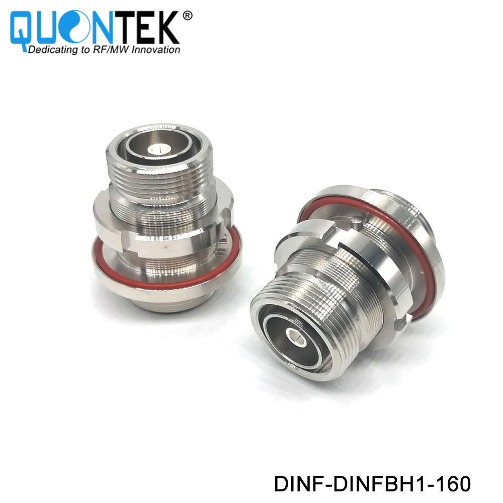 Low PIM Adapter,DIN female to DIN female ,Bulkhead mounted