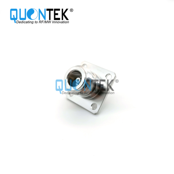 Low PIM Adapter,N Female to QMA Female,Flange mounted