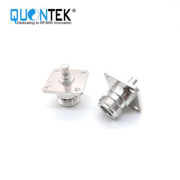 Low PIM Adapter,N Female to QMA Female,Flange mounted