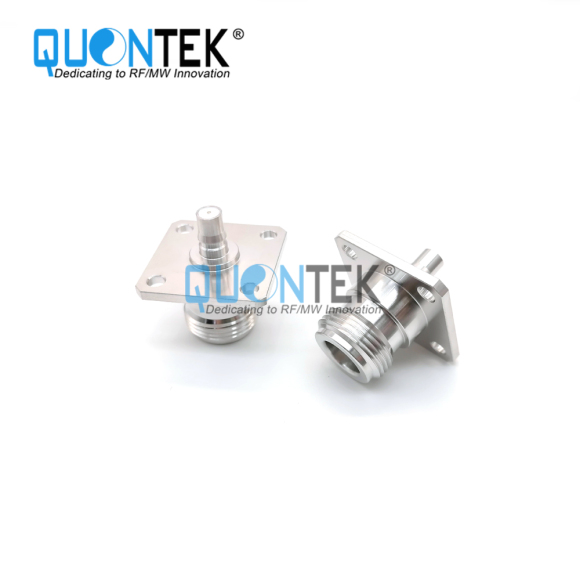 Low PIM Adapter,N Female to QMA Female,Flange mounted