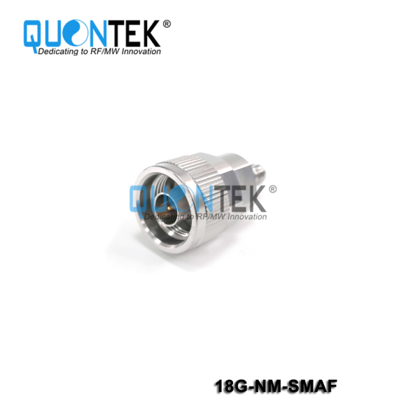 Precision adapter,N male to SMA female,18GHz,Stainless steel