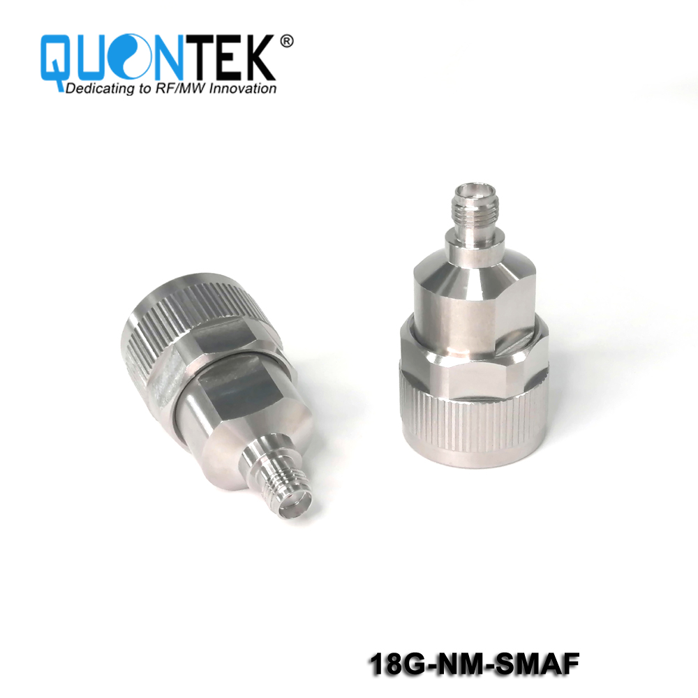 Precision adapter,N male to SMA female,18GHz,Stainless steel