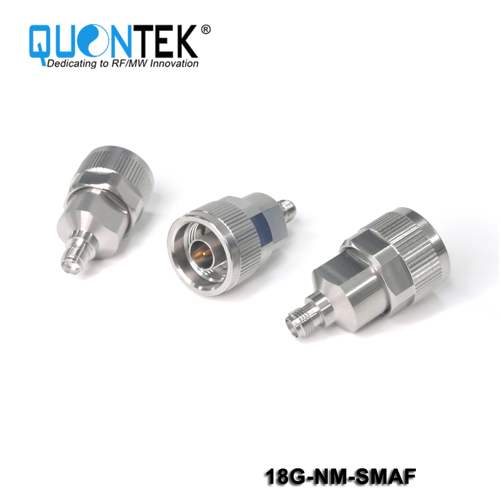 Precision adapter,N male to SMA female,18GHz,Stainless steel