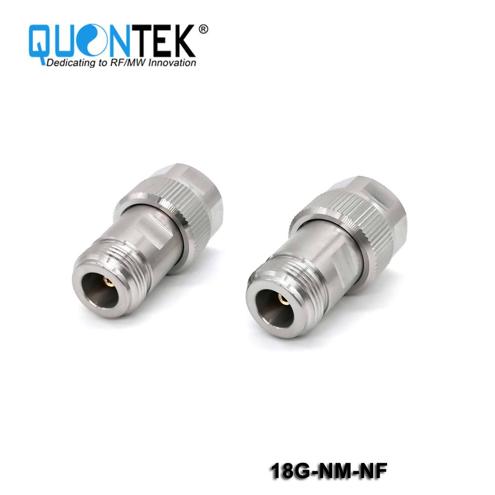 Precision adapter,N male to N female,18GHz,Stainless steel