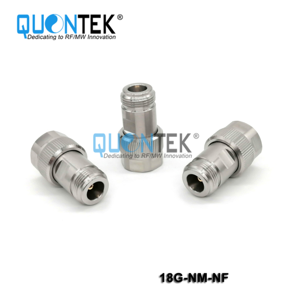 Precision adapter,N male to N female,18GHz,Stainless steel