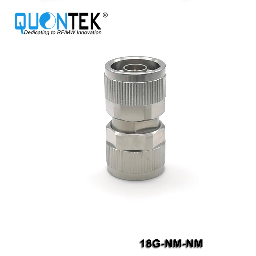 Precision adapter,N male to N male,18GHz,Stainless steel