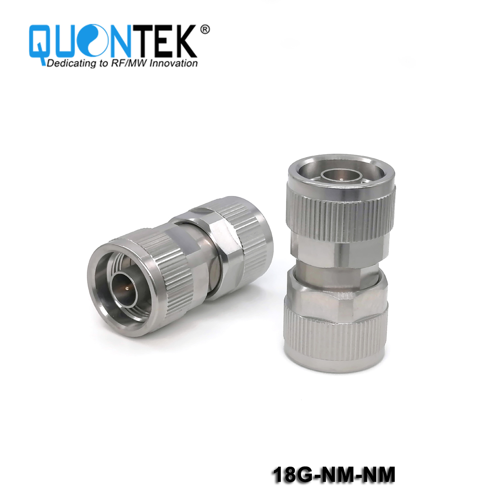 Precision adapter,N male to N male,18GHz,Stainless steel