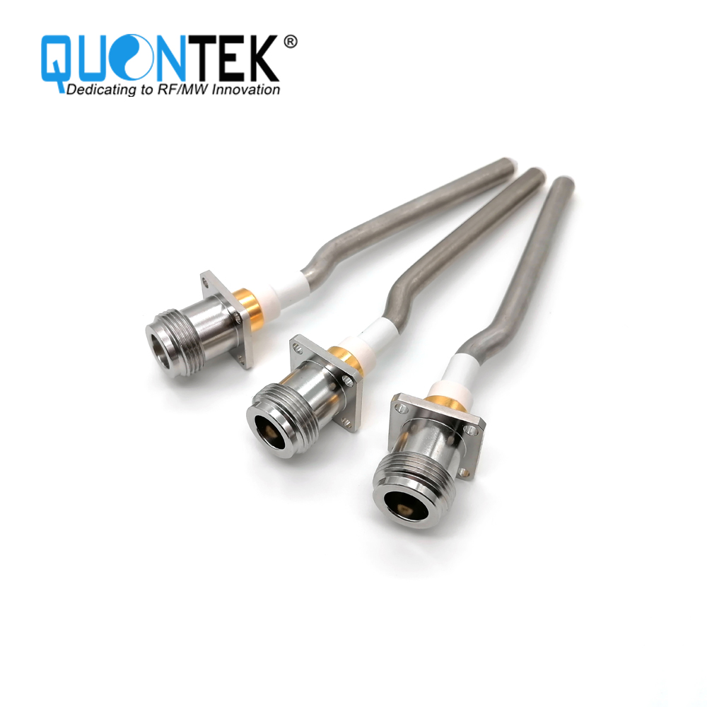 N Female with 4-Hole Flange Mounting,with RG401 cable