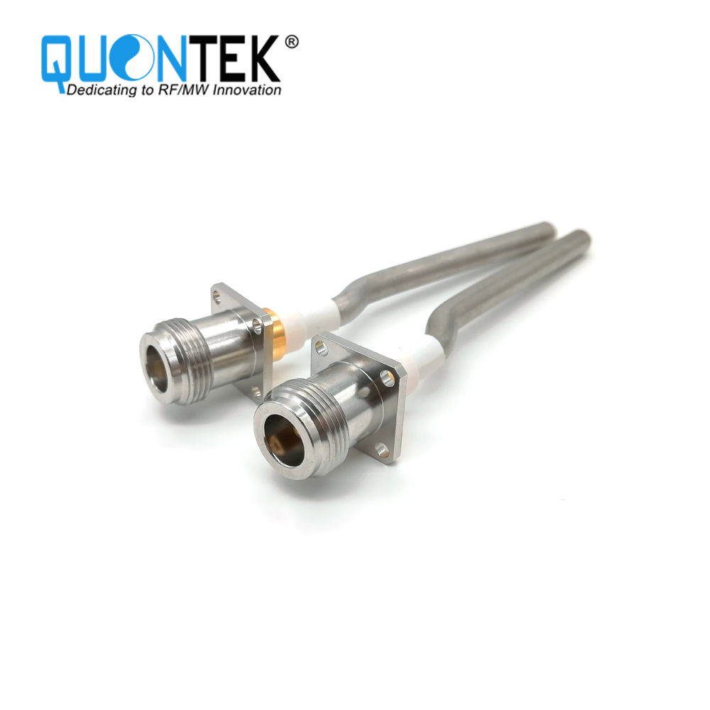 N Female with 4-Hole Flange Mounting,with RG401 cable