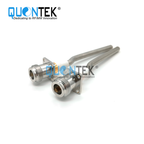 N Female with 4-Hole Flange Mounting,with RG401 cable