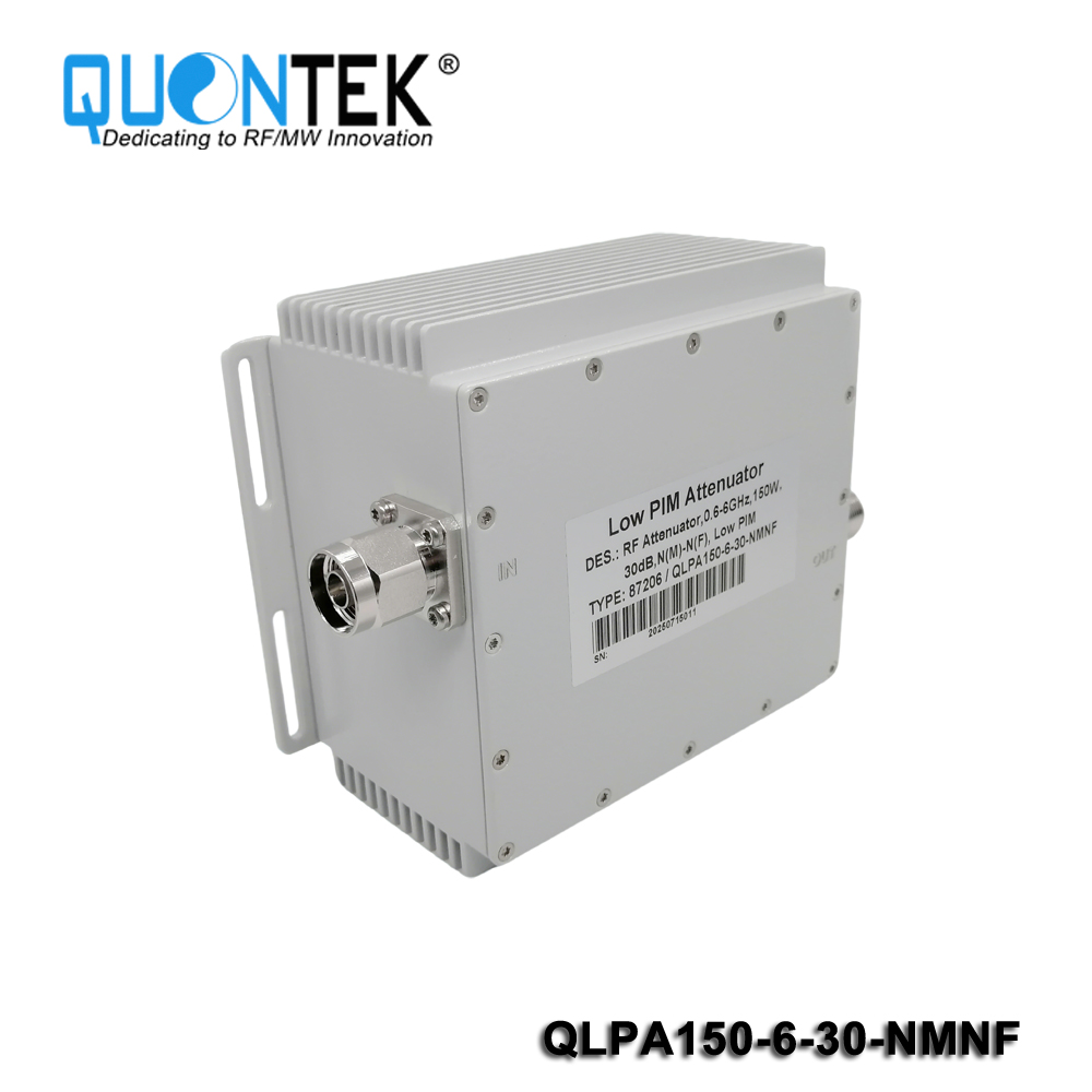 Low PIM Fixed Attenuator,150watt,0.6‐6GHz,30dB,N Connector