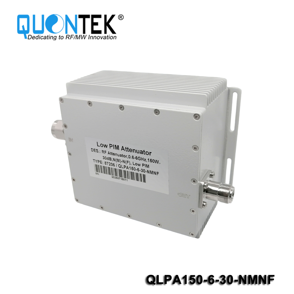 Low PIM Fixed Attenuator,150watt,0.6‐6GHz,30dB,N Connector