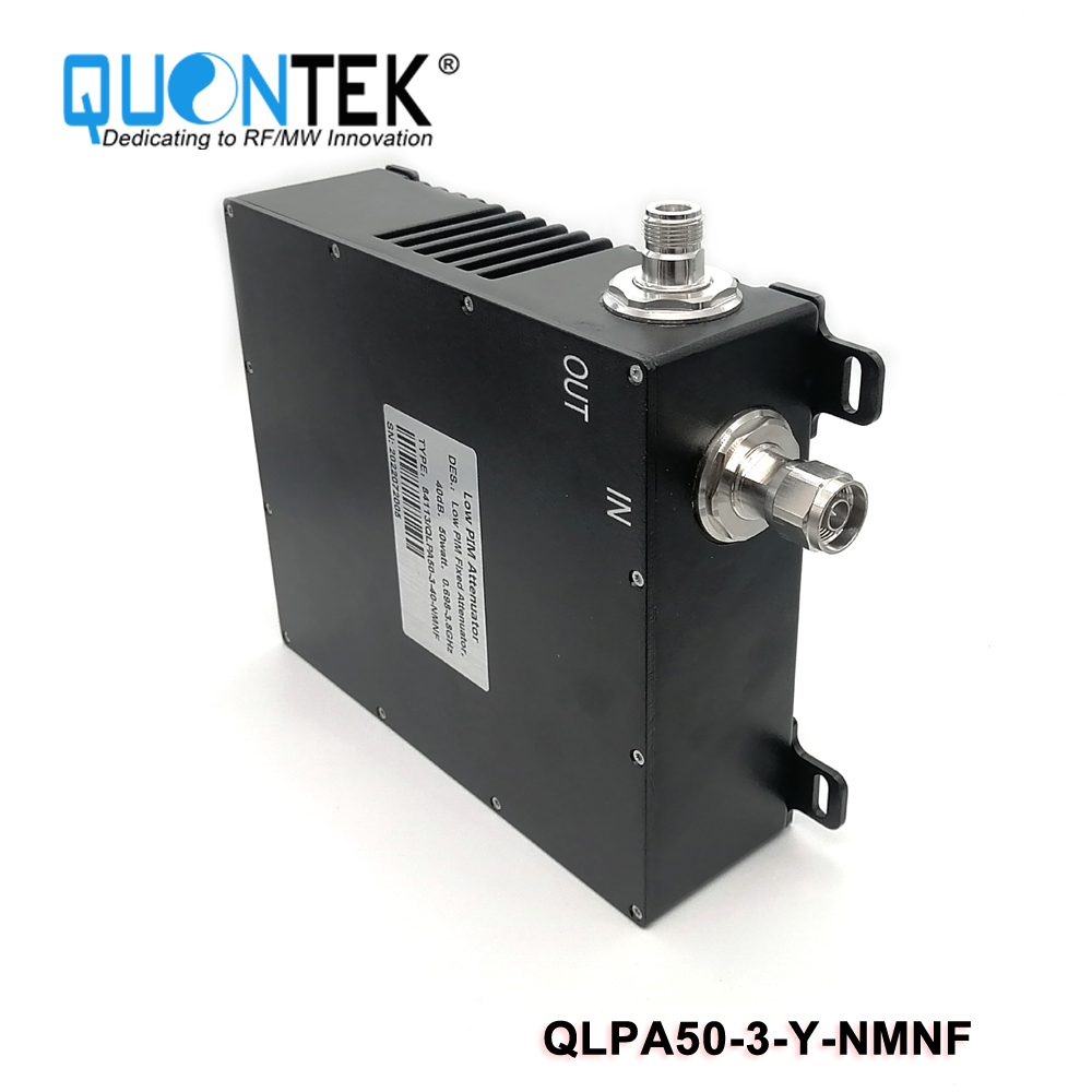 Low PIM Fixed Attenuator,N male to N female,50watt,0.698‐3.8GHz
